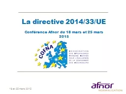 La  directive 2014/33/UE