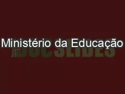 PPT-Ministério da Educação