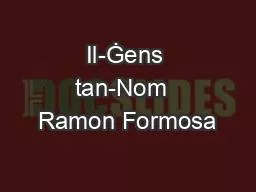 Il-Ġens tan-Nom  Ramon Formosa