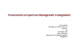 Presentation on Spectrum Management in Bangladesh