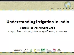 Understanding irrigation in India