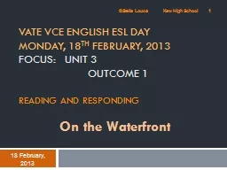VATE VCE ENGLISH ESL Day
