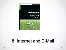 PPT-8. Internet and E-Mail Topics