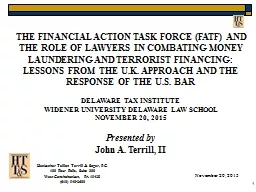 The Financial  Action Task Force (
