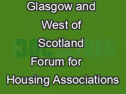 Glasgow and West of Scotland Forum for    Housing Associations