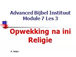 PPT-Advanced Bijbel Instituut