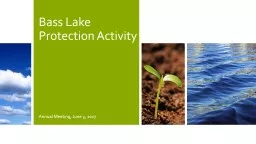 Bass Lake Protection Activity