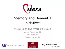 Memory and Dementia Initiatives