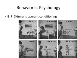 Behaviorist Psychology R+