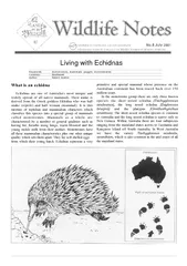 Living with Echidnas Ke yw or ds monot mammal pug i ve