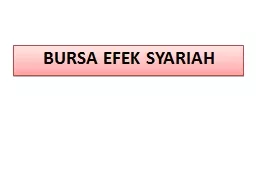 PPT-BURSA EFEK SYARIAH PASAR UANG SYARIAH