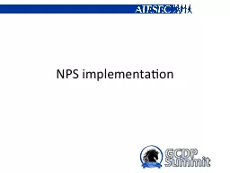 NPS implementation Do you remember what do we want?