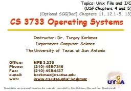 1 CS 3733 Operating Systems