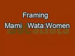 Framing  Mami   Wata:Women