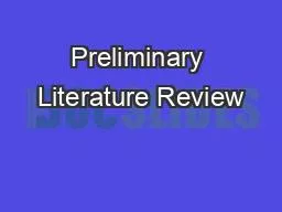 Preliminary Literature Review