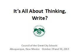 It’s All About Thinking, Write?