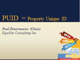 PUID =  Property Unique ID