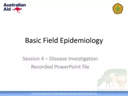 Basic Field Epidemiology