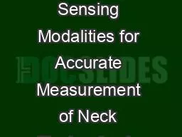 Evaluation of Various Sensing Modalities for Accurate Measurement of Neck Flexion Angle