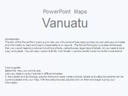 PowerPoint Maps  Vanuatu