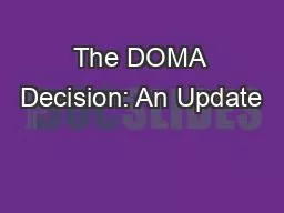 The DOMA Decision: An Update