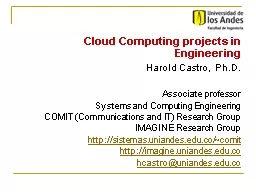 Cloud Computing projects in Engineering