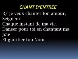 PPT-CHANT D’ENTRÉE Lelo