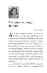 A woman ecologist in India Priya Davidar  s one of the