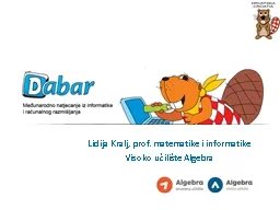 Dabar Lidija Kralj, prof. matematike i informatike