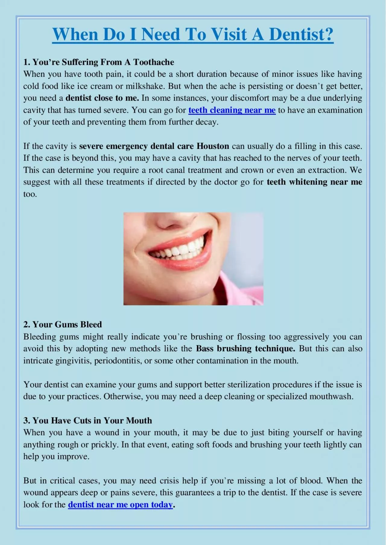 PDF-When Do I Need To Visit A Dentist?