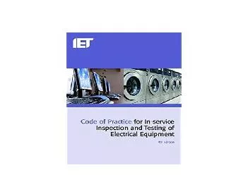 EPUB FREE  Code of Practice for Inservice Inspection and Testing of Electrical Equipment
