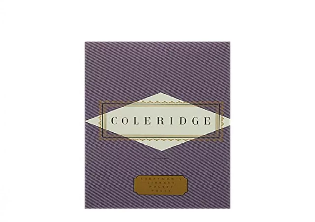 PDF-EPUB FREE COLERIDGE Everymans Library Pocket Poets