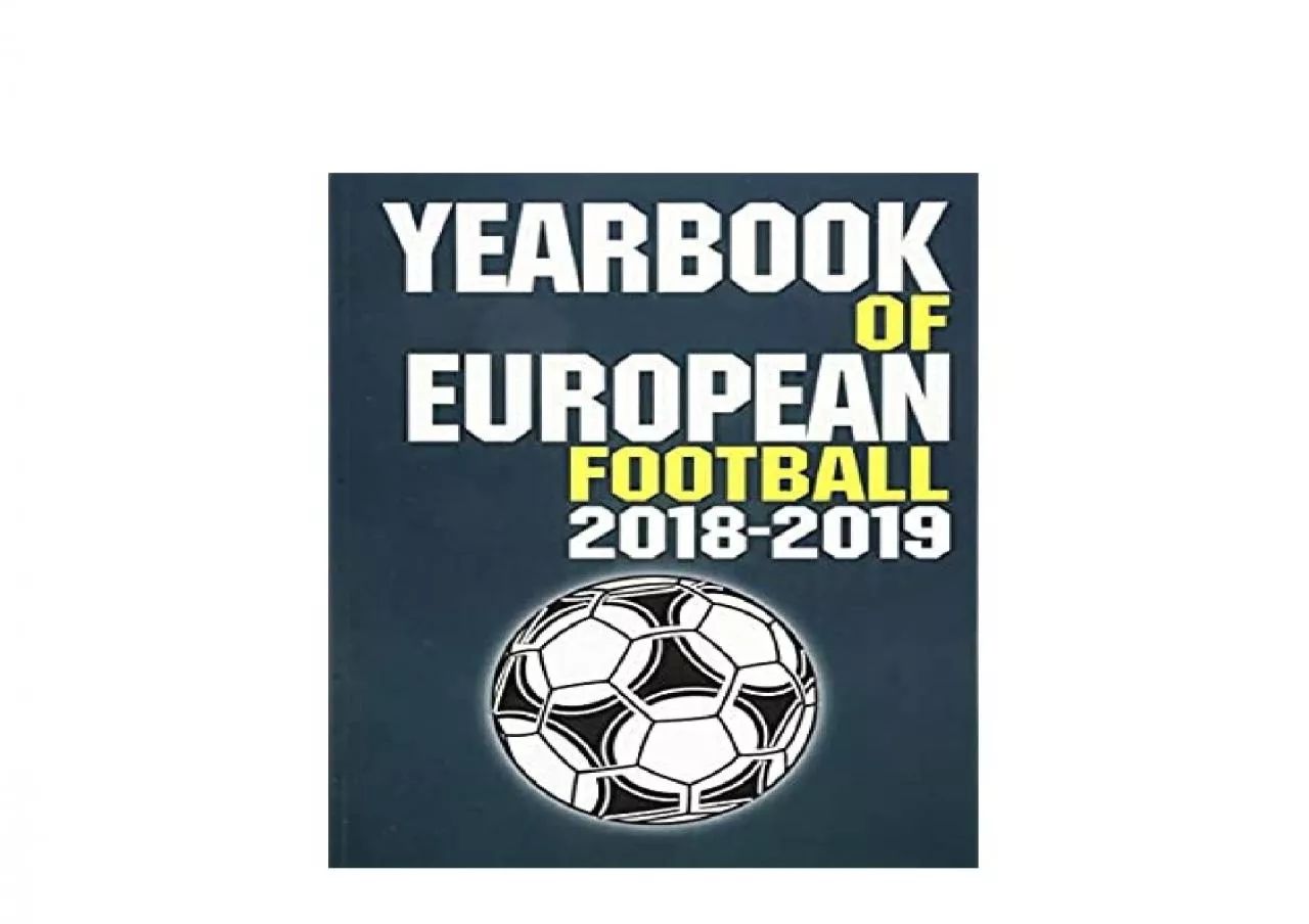 PDF-EPUB FREE Yearbook of European Football 20182019