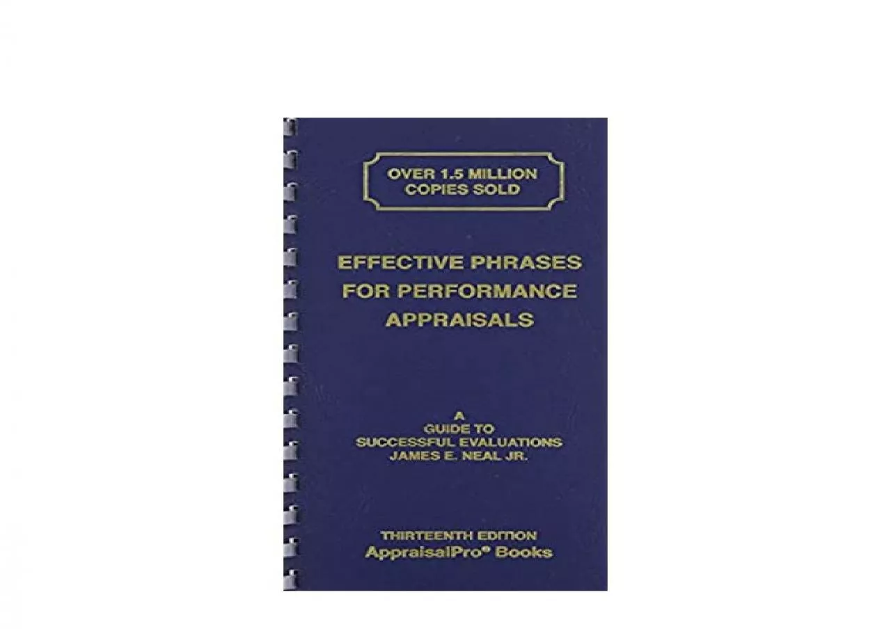 PDF-EPUB FREE Effective Phrases for Performance Appraisals A Guide to Successful Evaluations