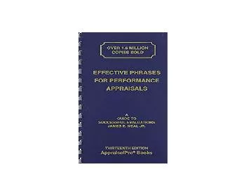 EPUB FREE  Effective Phrases for Performance Appraisals A Guide to Successful Evaluations
