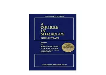 EPUB FREE  A Course in Miracles Combined Volume