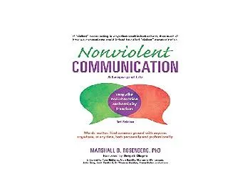 EPUB FREE  Nonviolent Communication  A Language of Life Nonviolent Communication Guides