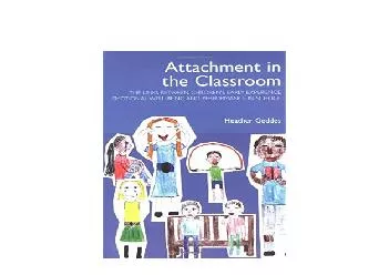 EPUB FREE  Attachment in the Classroom A Practical Guide for Schools