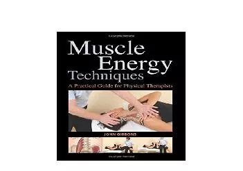 EPUB FREE  Muscle Energy Techniques A Practical Handbook for Physical Therapists