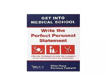 EPUB FREE  Get into Medical School  Write the perfect personal statement Effective techniques
