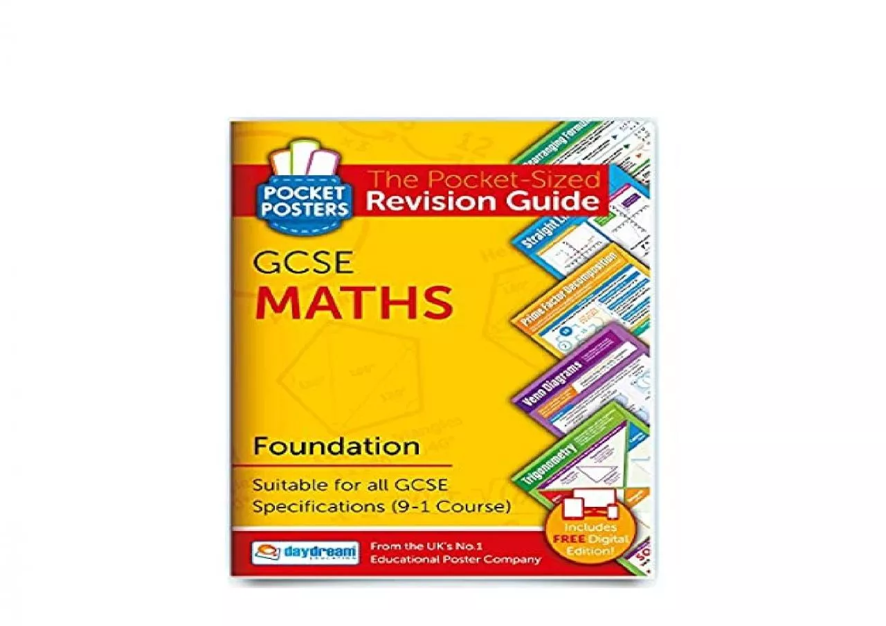 PDF-EPUB FREE GCSE Maths Foundation Pocket Posters The PocketSized Maths Revision Guide