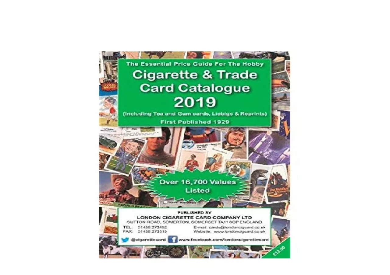 PDF-EPUB FREE Cigarette and Trade Card Catalogue 2019 2019 including Tea and Gum cards Liebigs