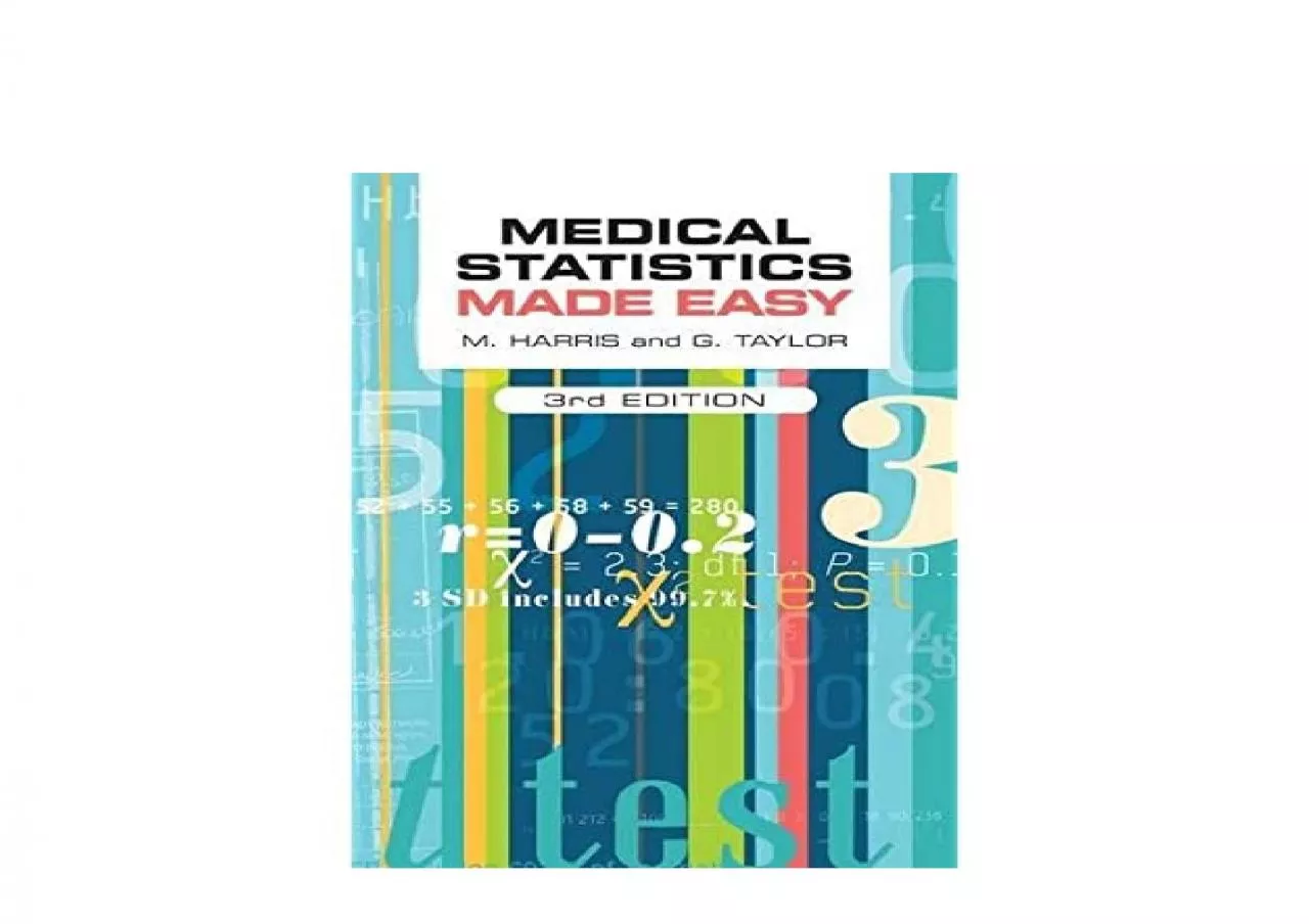 PDF-EPUB FREE Medical Statistics Made Easy third edition