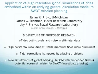 Application of high resolution global simulations of tides embedded with in an eddying