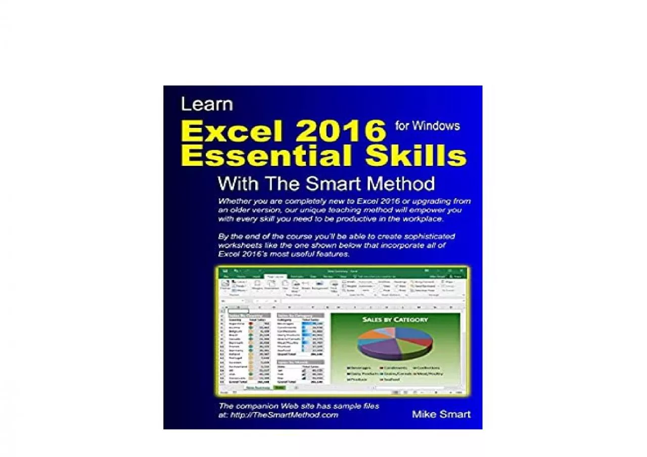 PDF-EPUB FREE Learn Excel 2016 Essential Skills with The Smart Method Courseware tutorial