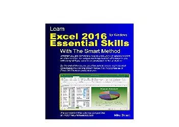 EPUB FREE  Learn Excel 2016 Essential Skills with The Smart Method Courseware tutorial for selfinstruction to beginner and intermediate level