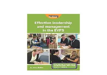 EPUB FREE  Effective leadership and management in the EYFS Outstanding Early Years