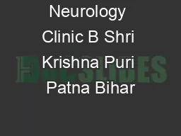 Neurology Clinic B Shri Krishna Puri Patna Bihar