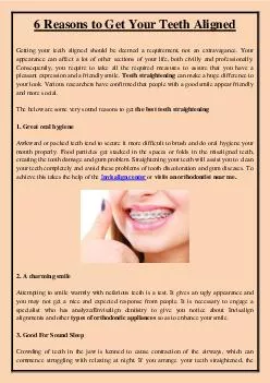 6 Reasons to Get Your Teeth Aligned