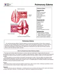 Client Information Series Pulmonary Edema What You Sho